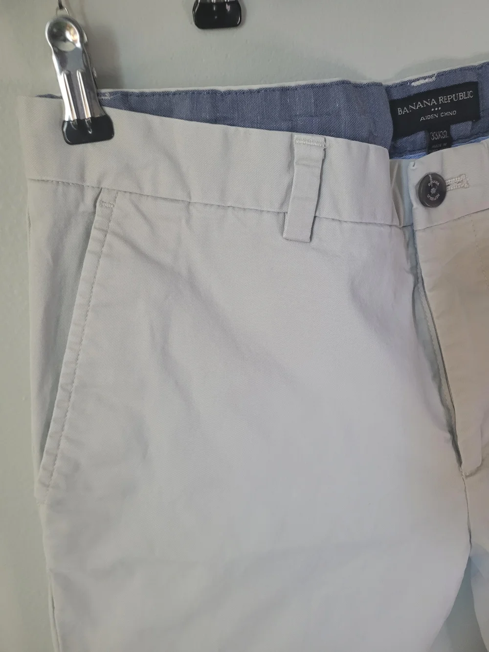 Banana Republic Men's Slim Chino Pants - Light Gray